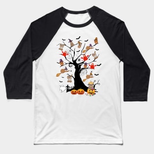 Sloth  Halloween Tree Pumpkin Gift Baseball T-Shirt